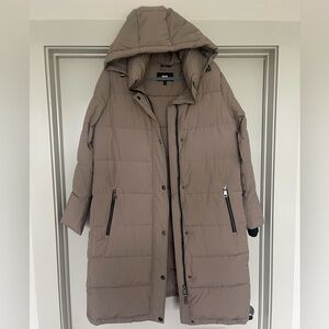 DKNY Women’s Hooded Long Puffer Coat